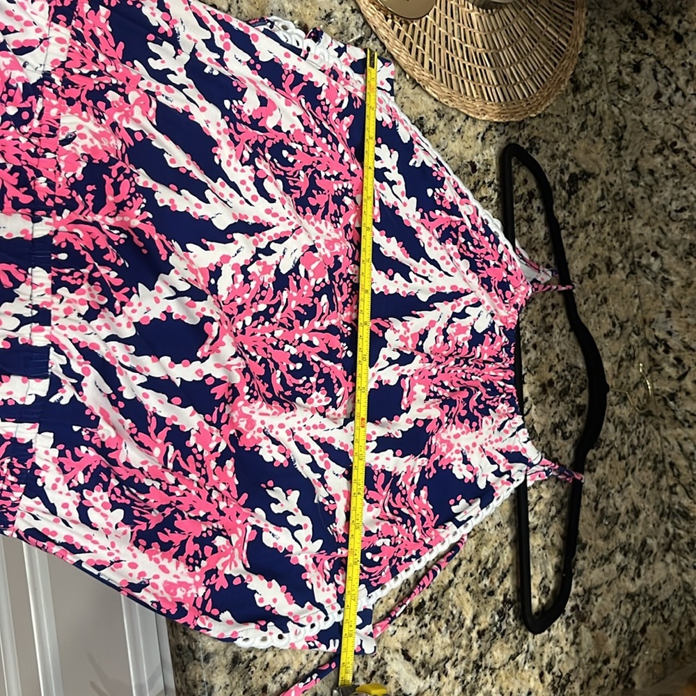 Lilly Pulitzer Blue and Pink Tie-Dye Jumpsuit with High Neckline - Picture 7 of 7